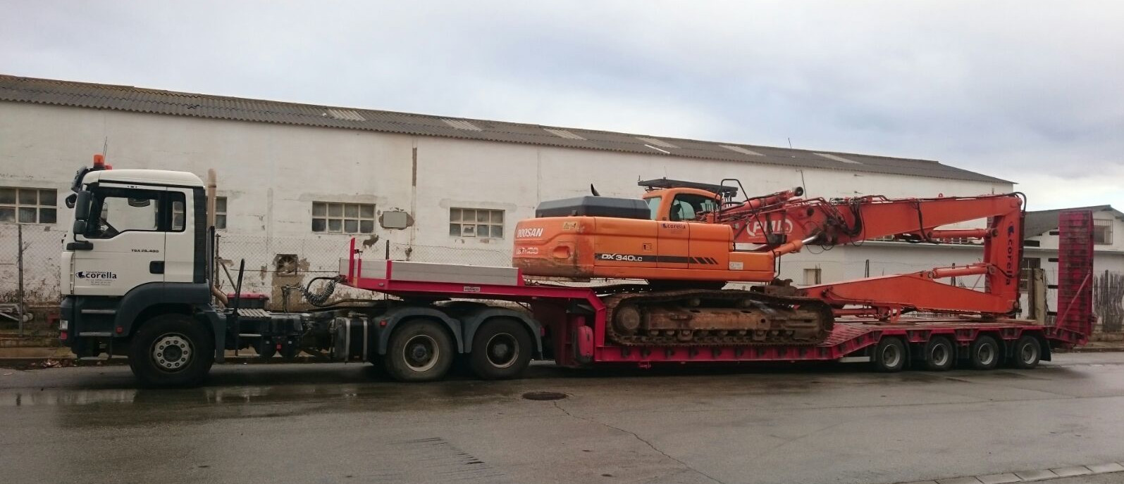Máquina lista para ser transportada a la obra